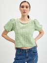 Orsay Hellgrüne Damen Melange Bluse ORSAY