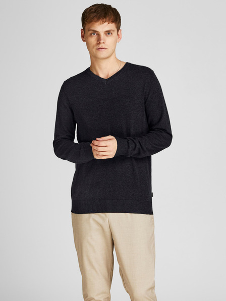 Jack & Jones Schwarzer Basic-Pullover Jack & Jones Emil