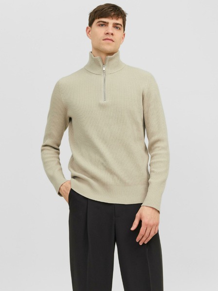 Jack & Jones Jack & Jones Perfect Herren Pullover Beige gerippt