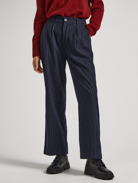 Pepe Jeans Dunkelblaue Damen Wollmischhose Pepe Jeans Rene