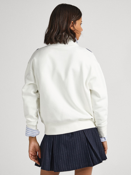 Pepe Jeans Weißes Damen Pepe Jeans Celia Sweatshirt mit Reißverschluss