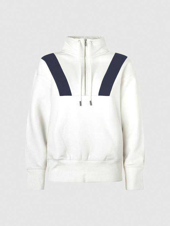 Pepe Jeans Weißes Damen Pepe Jeans Celia Sweatshirt mit Reißverschluss