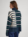 Pepe Jeans Petrol Gestreifter Damen-Rollkragenpullover Pepe Jeans Denver