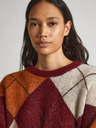 Pepe Jeans Damenpullover Pepe Jeans Eliot mit Alpakamuster in Burgund