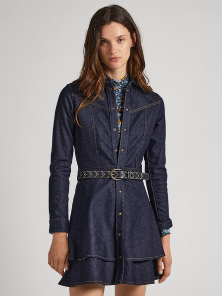 Pepe Jeans Dunkelblaues kurzes Damen Jeanskleid Pepe Jeans CASSIA