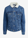 Pepe Jeans Blaue Herren-Denimjacke mit Kunstpelz Pepe Jeans Pinner DLX