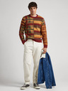 Pepe Jeans Ziegelfarbener gemusterter Herren-Pullover Pepe Jeans Stenet