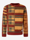 Pepe Jeans Ziegelfarbener gemusterter Herren-Pullover Pepe Jeans Stenet