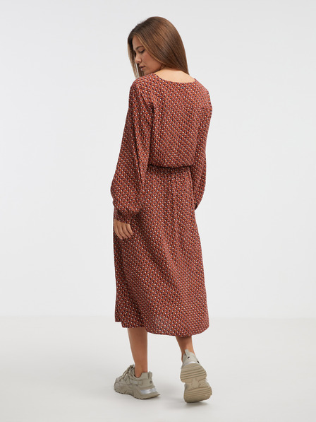 Pepe Jeans Braunes gemustertes Damenkleid Pepe Jeans Kari