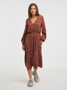 Pepe Jeans Braunes gemustertes Damenkleid Pepe Jeans Kari