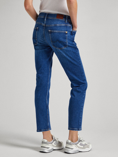 Pepe Jeans Blaue Damen Cropped Straight Fit Jeans Pepe Jeans