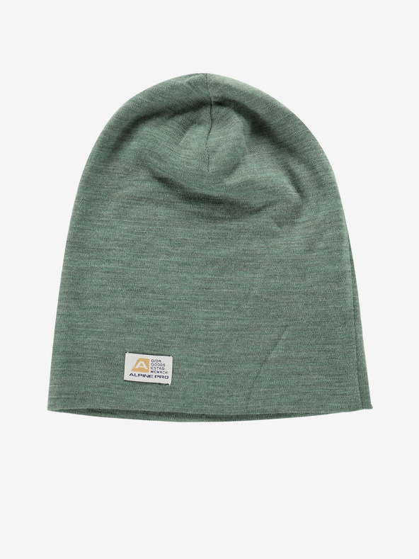 ALPINE PRO Grüne Wintermütze aus Merinowolle ALPINE PRO Bedade