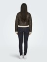 ONLY Dunkelbraune Damen-Kunstfelljacke ONLY Betty
