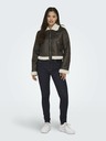 ONLY Dunkelbraune Damen-Kunstfelljacke ONLY Betty