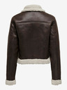 ONLY Dunkelbraune Damen-Kunstfelljacke ONLY Betty
