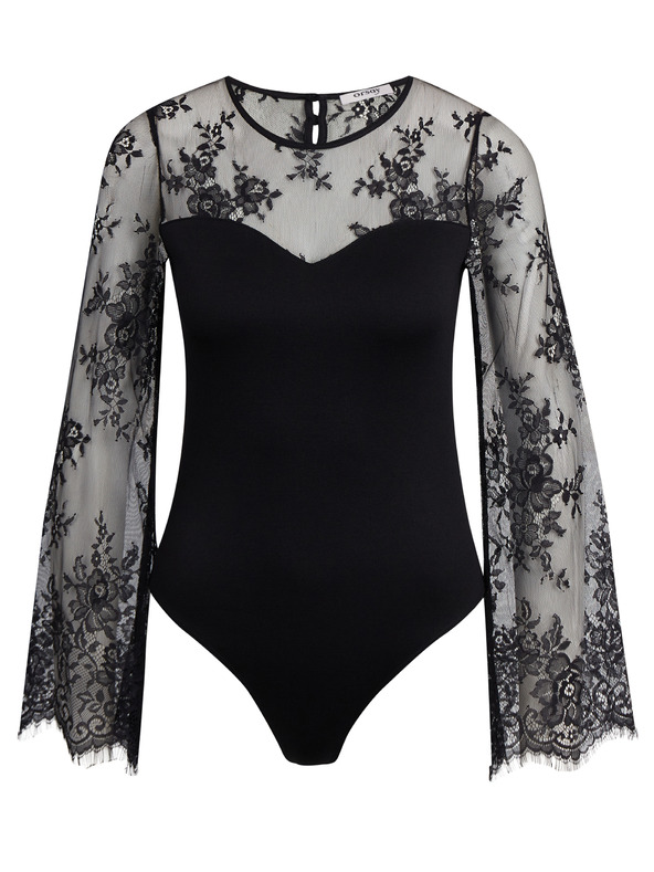 Orsay Schwarzer Damen-Spitzenbody ORSAY