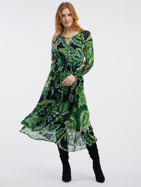 Orsay Grünes Damen-Blumenkleid ORSAY