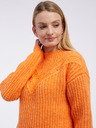 Orsay Orangefarbener Damen-Ripp-Pullover ORSAY