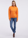 Orsay Orangefarbener Damen-Ripp-Pullover ORSAY