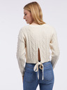 Orsay Cremefarbener Damen-Cropped-Pullover ORSAY