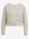 Orsay Cremefarbener Damen-Cropped-Pullover ORSAY