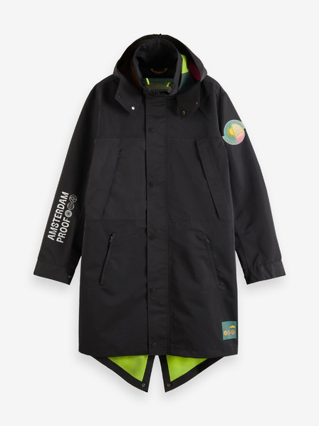 Scotch & Soda Schwarzer wasserdichter Damenparka Scotch & Soda