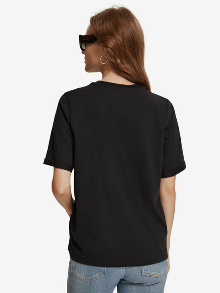 Scotch & Soda Schwarzes Damen-T-Shirt von Scotch & Soda