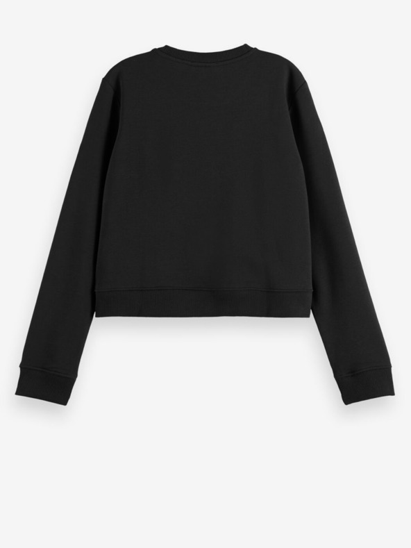 Scotch & Soda Schwarzes Damen-Sweatshirt mit Kurzarm Scotch & Soda