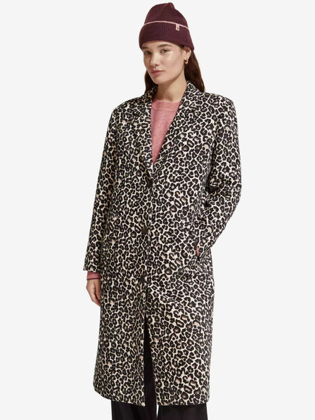Scotch & Soda Brauner Damen-Wintermantel mit Leopardenmuster Scotch & Soda