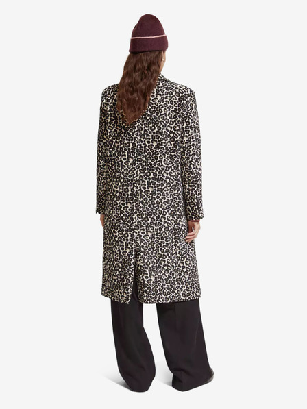 Scotch & Soda Brauner Damen-Wintermantel mit Leopardenmuster Scotch & Soda