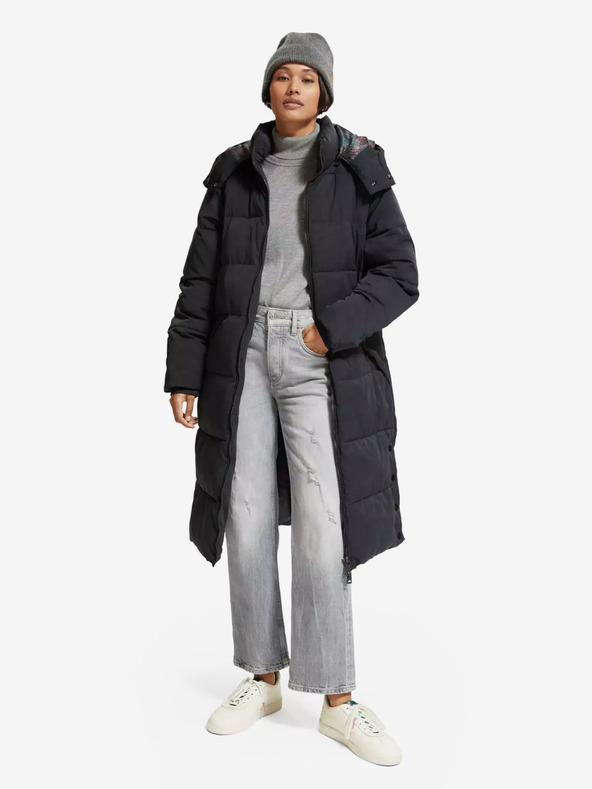 Scotch & Soda Schwarzer Damen-Winter-Steppmantel Scotch & Soda
