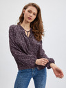 Orsay Rosa und schwarze Damenbluse mit Blumenmuster ORSAY