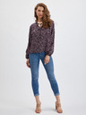 Orsay Rosa und schwarze Damenbluse mit Blumenmuster ORSAY