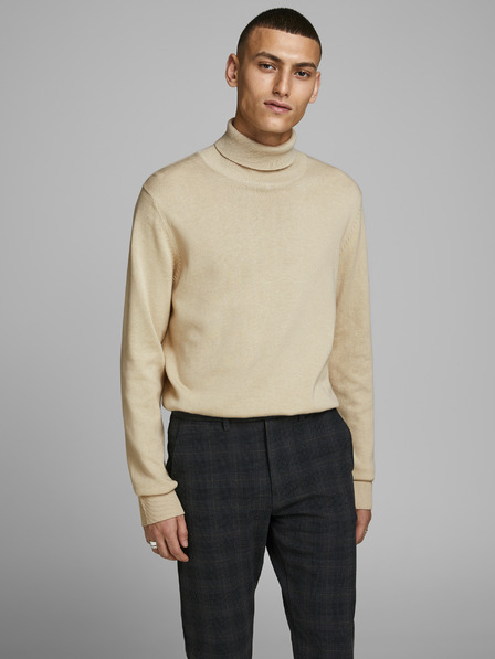 Jack & Jones Beige Herren Jack & Jones Emil Rollkragenpullover