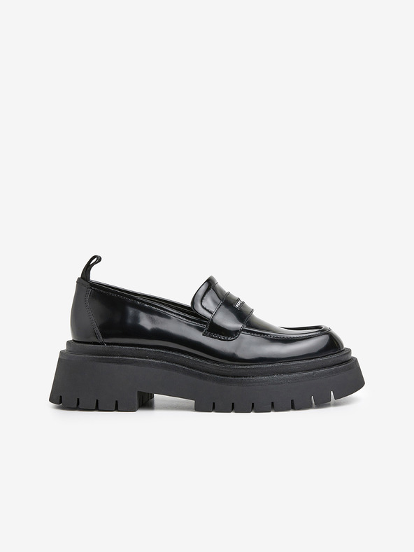 Pepe Jeans Schwarze glänzende Damen-Slipper Pepe Jeans Queen Oxford