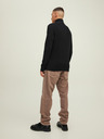Jack & Jones Schwarzer Herrenpullover mit geripptem Reißverschluss Jack & Jones Perfect