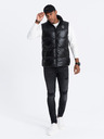 Ombre Clothing Schwarze Herren-Steppweste Ombre Clothing