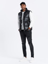 Ombre Clothing Schwarze Herren-Steppweste Ombre Clothing