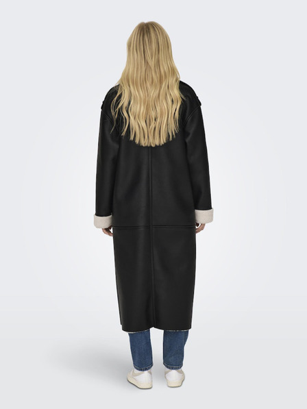 ONLY Schwarzer Damen Kunstledermantel ONLY Viva