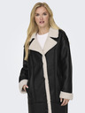 ONLY Schwarzer Damen Kunstledermantel ONLY Viva