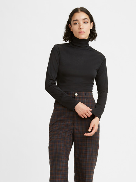 Levi's® Schwarzes geripptes Damen-Rollkragenshirt Levi's® Oriel