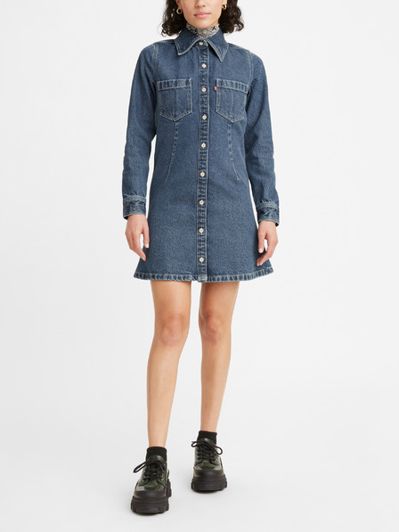 Levi's® Blaues Levi's® Denim-Hemdkleid für Damen
