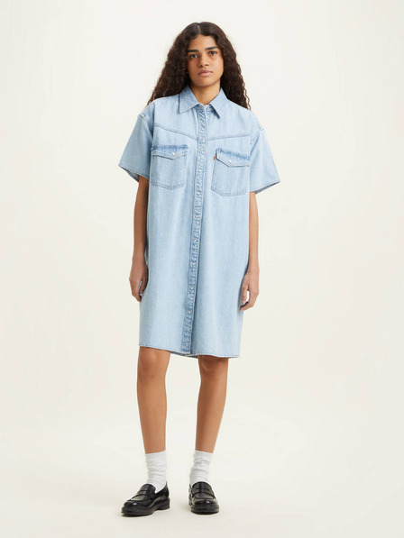 Levi's® Hellblaues Hemdblusenkleid aus Denim Levi's® Elowen Western