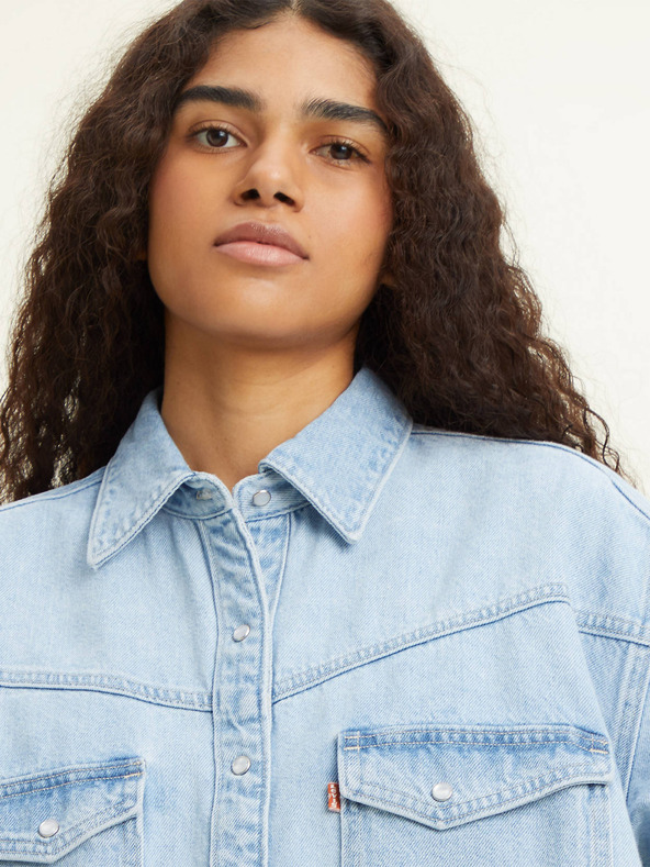 Levi's® Hellblaues Hemdblusenkleid aus Denim Levi's® Elowen Western