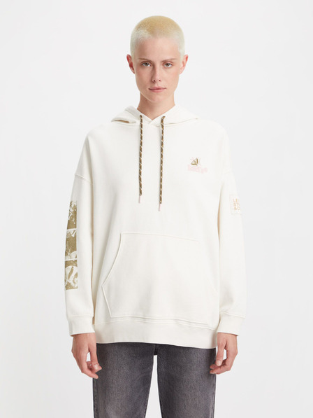Levi's® Levi's® Cremefarbener Damen-Kapuzenpullover in Übergröße
