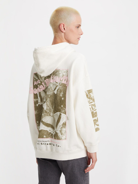 Levi's® Levi's® Cremefarbener Damen-Kapuzenpullover in Übergröße