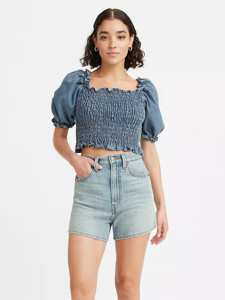 Levi's® Blaue Damenbluse mit Ballonärmeln Levi's®