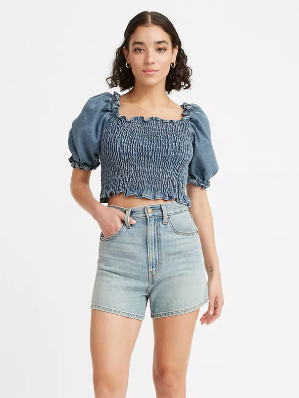 Levi's® Blaue Damenbluse mit Ballonärmeln Levi's®