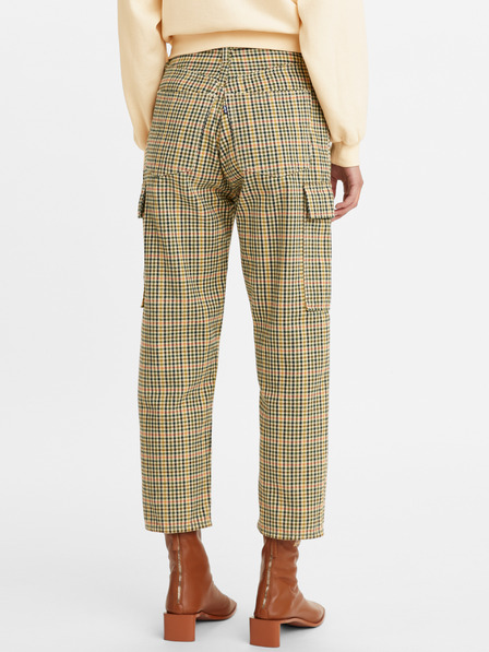 Levi's® Gelb-grün karierte Levi's® Damen-Cropped-Hose