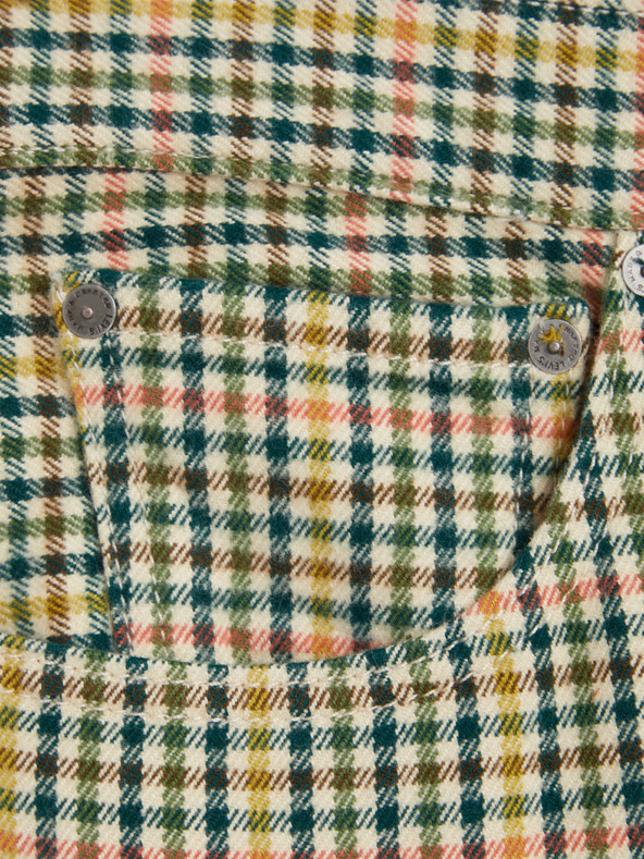 Levi's® Gelb-grün karierte Levi's® Damen-Cropped-Hose